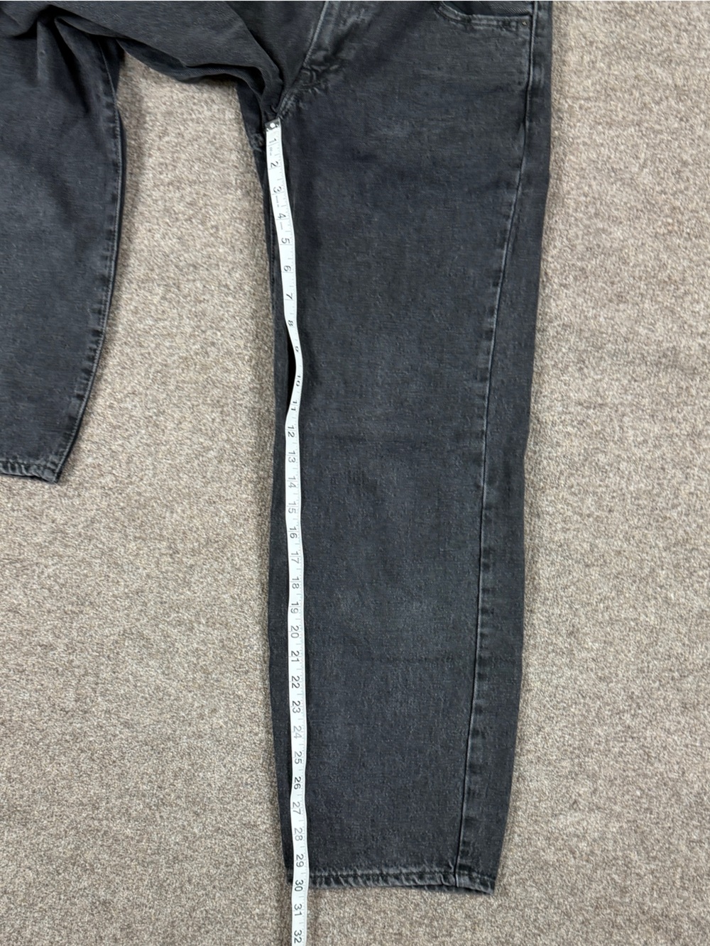 Levi’s Baggy Dad Washed Black Mid Rise Wide Leg Denim Jeans Women’s Size 25x30 - Picture 9 of 11